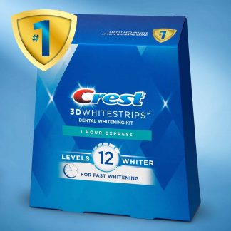 Crest 3D Whitestrips 1 Hour Express Levels 12 Whiter - Teeth Whitening Strips